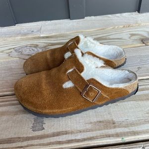 Birkenstocks Womens Boston Mink Shearling Size 39